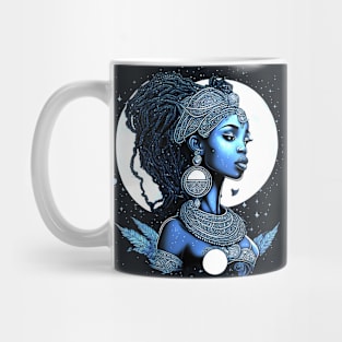 [AI Art] Lunar Lady, Line Art Style Mug